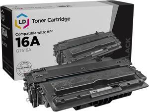LD Products Remanufactured Toner Cartridge Replacement for HP 16A Q7516A (Black)