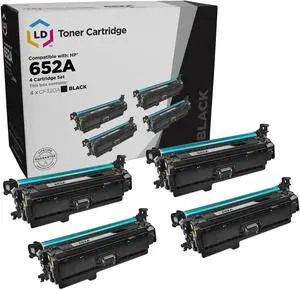 LD Products Remanufactured Toner Cartridge Replacement for HP 652A CF320A (Black, 4-Pack)