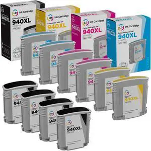 LD Products Remanufactured Ink Cartridge Replacement for HP 940XL High Yield (4 Black, 2 Cyan, 2 Magenta, 2 Yellow, 10-Pack)