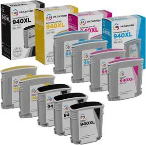 LD Products Remanufactured Ink Cartridge Replacement for HP 940XL High Yield (3 Black, 2 Cyan, 2 Magenta, 2 Yellow, 9-Pack)
