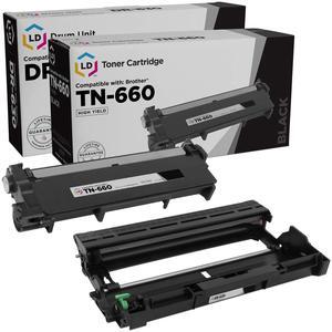 LD Products Compatible Toner Cartridge & Drum Unit Replacements for Brother TN660 High Yield & DR-630 (1 Toner, 1 Drum, 2-Pack)