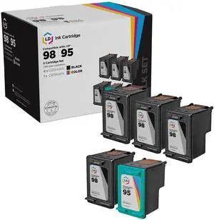 LD Ink Replacements 4x HP 98 C9364WN Black & 1x HP 95 C8766WN Color LD Ink Replacements 4x HP 98 C9364WN Black & 1x HP 95 C8766WN Color