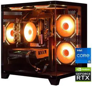 HZG Gaming Desktop Computer PC,Intel Core i5-13400F GeForce RTX 5060 8G 32GB RAM and 1TB NVMe M.2 SSD, WiFi6E, ARGB Fan, Prebuilt Gaming PC Tower