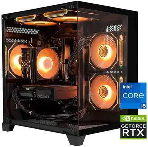 HZG Gaming Desktop Computer PC,Intel Core I5-13400F,GeForce RTX 4060, 32GB RAM and 1TB NVMe M.2 SSD, WiFi6E, ARGB Fan, Prebuilt Gaming PC Tower Intel Core i5-13400F