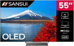 Sansui 55 OLED 4K UHD Frameless Design Smart TV with HDR Dolby Atmos 120Hz Refresh Rate Builtin 21 Channel Subwoofer Google TV