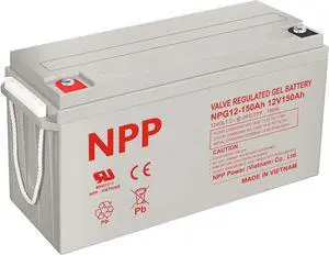 NPP NPG12-150Ah 12V 150Ah Rechargeable Gel Deep Cycle Battery with Button Style Terminals SLA Storage Battery for Off Grid Solar System, Wind, RV, Marine, Boat, Golf Cart