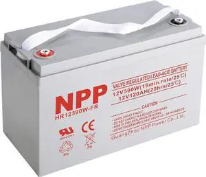 NPP HR12390W FR, 12Volt 2340W 390Watts/Cell AGM Sealed Lead Acid Rechargeable High Rate Battery, Replace 12V 120Ah for Off Grid UPS, Solar Power, RV, Marine,Boat,Golf Cart Battery