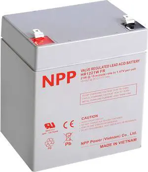 NPP HR1221W 12V126Watts, 21Watts/Cell,12V 5Ah High Rate Sealed Lead Acid UPS Battery Replace 12V 5Ah,5.5Ah Flame Retardant Battery with F2 terminals