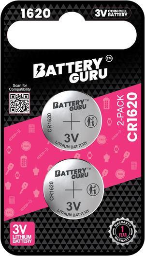 CR1620 3V Car Key Battery Pack of 2