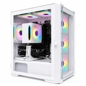 Suevery Gaming PC Desktop, AMD Ryzen 7 4700LE 8-Core Processor, NVIDIA GeForce RTX 3050 6GB, 16GB DDR4 RAM, 512GB SSD, Wi-Fi, RGB Lighting, 400W PSU, White Suevery Gaming PC Desktop, AMD Ryzen 7 4700LE 8-Core Processor, NVIDIA GeForce RTX 3050 6GB, 16GB DDR4 RAM, 512GB SSD, Wi-Fi, RGB Lighting, 400W PSU, White