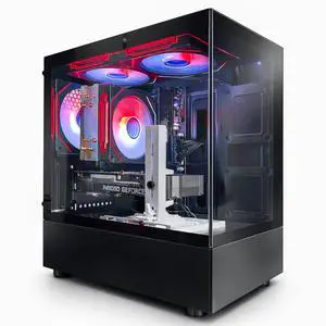 Suevery Gaming PC Desktop, AMD Ryzen 5 5500 Processor, Radeon RX 6500 XT 4GB Graphics, 16GB DDR4 3200MHz RAM, 1TB NVMe SSD, Wi-Fi 6, Black Gaming Computer Suevery Gaming PC Desktop, AMD Ryzen 5 5500 Processor, Radeon RX 6500 XT 4GB Graphics, 16GB DDR4 3200MHz RAM, 1TB NVMe SSD, Wi-Fi 6, Black Gaming Computer