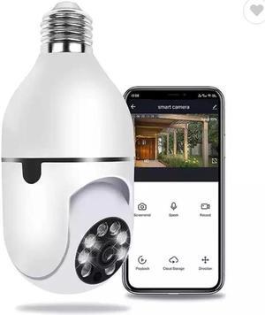 Home security camera, wireless WIFI, outdoor monitoring camera with light bulb, 1080 high-definition motion detection, 360 degree wide-angle
