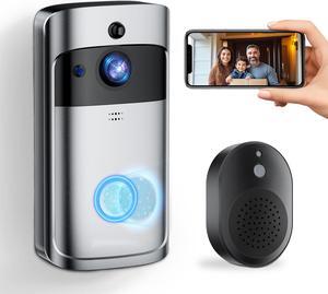 Doorbell Camera Wireless , 1080P Video Doorbell with Chime, Front Door Camera, 2-way Audio, Instant Alert,PIR Motion Detection,Night Vision,Battery-Powered Smart Doorbell