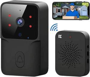 Doorbell Camera Wireless, WiFi Video Doorbell with Chime, 2 Way Audio, AI Smart Human Detection, Night Vision, Cloud Storage, Real Time Alert for Home