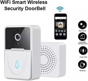 Smart Video Doorbell with Chime Wireless Camera Doorbell 1080P HD, Human Motion Detection, 2.4G Wi-Fi, Night Vision, Free Cloud Storage, 2-Way Audio, for Ios & Android Phone