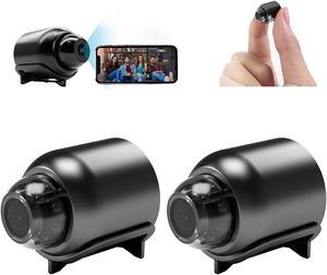 Mini Wi-Fi Camera 1080P HD Night Vision Remote Monitoring 160° Wide Angle for Home(2Pcs)