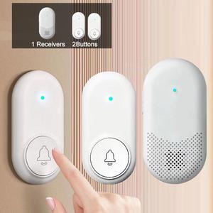 Outdoor Wireless Doorbell for Home Operating at 1300 feet(1 Plug in Receiver + 2 Transmitters)