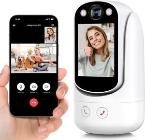 Baby Monitor with Two Way Video Call, 1080P HD Wifi Cameras W/ 2.8 Screen for Home Security/Baby Monitor/Pet Camera, AI Motion Detection&One-Click Call, Full-Color Night Vision for Baby Pet Elderly