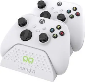 Venom Gaming Twin Charging Dock with 2 x Rechargeable Battery Packs - White (Xbox Series X & S / Xbox One) VS2871