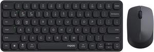 Rapoo 9010M Multi-Device Keyboard and Mouse Combo, 2.4GHz/Bluetooth 5.0/4.0 Wireless Keyboard & Mouse Set for Windows/Mac/Linux/Chrome, Support 4 Devices, Low-Profile Silent Click, Battery Powered