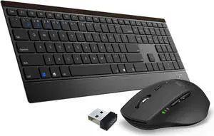 Rapoo 9500M Multi-Device Wireless Keyboard and Mouse Combo, Portable Ultra-Thin Keyboard and Mouse Set, Wireless Keyboard Mouse Combo for Windows/Mac/Linux/Chrome/Android
