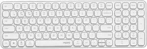 Rapoo E9350L Multi-Device Wireless Keyboard, Blade-Series E9350L 99-Key Ultra-Thin Keyboard, Support 4 Devices, Low-Profile, Quiet, USB-C, Rechargeable, Al-Alloy Frame, for Windows/Mac/Linux/Chrome