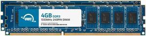OWC 8GB (2x4GB) DDR3 1333 PC3-10600 CL9 2Rx8 240-pin 1.5V Non-ECC UDIMM Memory RAM Module Kit