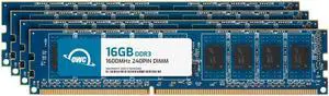 OWC 64GB (4x16GB) DDR3 1600 PC3-12800 CL11 2Rx8 240-pin 1.5V Non-ECC UDIMM Memory RAM Module Kit