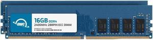 OWC 32GB (2x16GB) DDR4 2400MHZ PC4-19200 CL17 2RX8 ECC Unbuffered UDIMM 1.2V 288-pin Workstation Server Memory RAM
