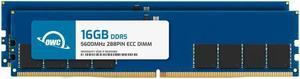 OWC 32GB (2x16GB) DDR5 5600 PC5-44800 CL46 1Rx8 288-pin 1.1V ECC Unbuffered UDIMM Memory RAM Module Upgrade Kit for Select Workstations or Servers