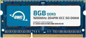 OWC 8GB DDR3L 1600MHz PC3L-12800 CL 11 1.35V 204pin ECC Unbuffered SODIMM Memory RAM Compatible with Supermicro Motherboard A1SAi-2750F A1SRi-2358F A1SRi-2758F