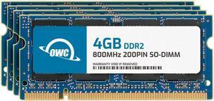 OWC 16GB (4x4GB) DDR2 800 PC2-6400 CL6 2Rx8 200-pin 1.8V Non-ECC SODIMM Memory RAM Module Upgrade Kit for Select Laptops or All-in-One Systems