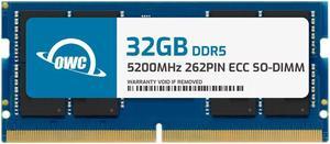 OWC 32GB DDR5 5200 PC5-41600 CL42 2Rx8 262-pin 1.1V ECC Unbuffered SODIMM Memory RAM Module Upgrade for Select Laptops or All-in-One Systems