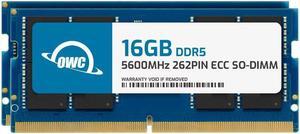 OWC 32GB (2x16GB) DDR5 5600 PC5-44800 CL46 1Rx8 262-pin 1.1V ECC Unbuffered SODIMM Memory RAM Module Upgrade Kit for Select Laptops or All-in-One Systems