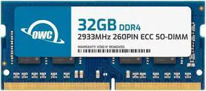 OWC 32GB DDR4 2933MHz PC4-23400 CL21 2RX8 ECC Unbuffered SODIMM 1.2V 260-pin Memory RAM