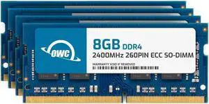 OWC 32GB (4x8GB) DDR4 2400MHZ PC4-19200 CL17 1RX8 ECC Unbuffered SODIMM 1.2V 260-pin Memory RAM