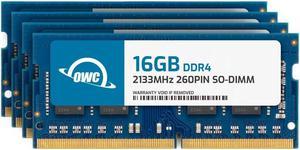 OWC 64GB (4x16GB) DDR4 2133MHZ PC4-17000 CL15 2RX8 Non-ECC SODIMM 1.2V 260-pin Laptop Notebook Memory RAM Upgrade Module