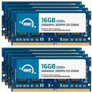 OWC 128GB (8x16GB) DDR4 2666MHz PC4-21300 CL19 2RX8 Non-ECC SODIMM 1.2V 260-pin Laptop Notebook Memory RAM Upgrade Module
