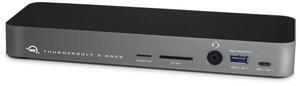 OWC 14-Port Thunderbolt Dock, 85W charging, (2) Thunderbolt 40 Gb/s (USB-C), (5) USB 3.2 Type-A, USB 3.2 (10Gb/s) Type-C, Mini DisplayPort, GbE, Audio, Single 5K or Dual 4K Displays, cable, For Mac/PC