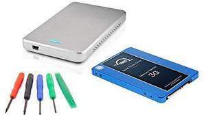 OWC 120GB 2.5" Mercury Electra 3G SSD 7mm, Express USB 2.0 Enclosure 5 Piece Toolkit DIY Drive Upgrade Kit