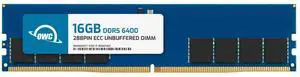 OWC 16GB DDR5 6400 PC5-51200 CL32 1Rx8 288-pin 1.1V ECC Unbuffered DIMM Memory RAM Module Upgrade OWC 16GB DDR5 6400 PC5-51200 CL32 1Rx8 288-pin 1.1V ECC Unbuffered DIMM Memory RAM Module Upgrade