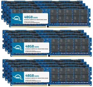 OWC 576GB (12x48GB) DDR5 6400 PC5-51200 CL32 1RX4 288-pin 1.1V ECC Registered DIMM Memory RAM Module Upgrade Kit OWC 576GB (12x48GB) DDR5 6400 PC5-51200 CL32 1RX4 288-pin 1.1V ECC Registered DIMM Memory RAM Module Upgrade Kit