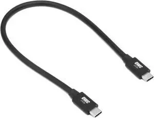 OWC 0.3M (11.8") Thunderbolt 5 (USB-C) Cable, up to 80Gb/s of bi-Directional Data Speed, up to 120Gb/s for Higher Display Bandwidth, 240W