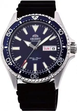 Orient Men's Automatic Watch, Resin Strap, Blue, 20 Bar