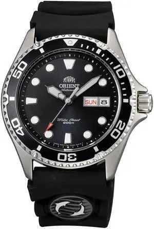 Orient Automatic Watch for Men, 20Bar Waterproof Men's Watch, Resin Strap Watch, Fashion Casual Sporty Luminous Men's Watch, Black