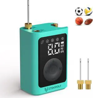 ETENWOLF Electric Ball Pump Inflation & Deflation 2-17 PSI, Basketball Pump with Precise Pressure Gauge, Rechargeable Air Pump for Balls, Soccer Ball Air Pump ETENWOLF Electric Ball Pump Inflation & Deflation 2-17 PSI, Basketball Pump with Precise Pressure Gauge, Rechargeable Air Pump for Balls, Soccer Ball Air Pump