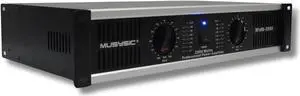 MUSYSIC 2 Channel Power Amplifier Distortion Free and Clear Sound - Professional 2U Chassis Rack Mount Amplifiers for DJs/Experts/Events w/ATR Technology/XLR and 1/4 Inch Inputs - 2000Watts - OEM