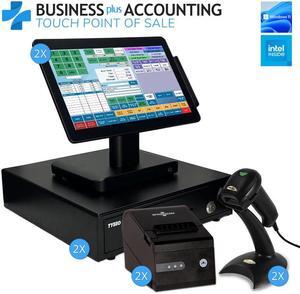 Business Software Solutions Inc. Elite III Retail Touch Point of Sale System - 2 Stations