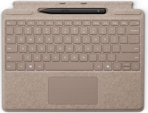 Microsoft Surface Pro Keyboard with Slim Pen 2 Bundle for Pro Copilot+ (11th Edition), Pro 9 and Pro 8, Alcantara Material, Dune