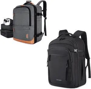 BAGSMART Compression Travel Backpack with Travel Backpack for Men Women, 40L Expandable Airline Approved Carry On Backpack with Packing Cubes,